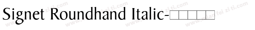 Signet Roundhand Italic字体转换